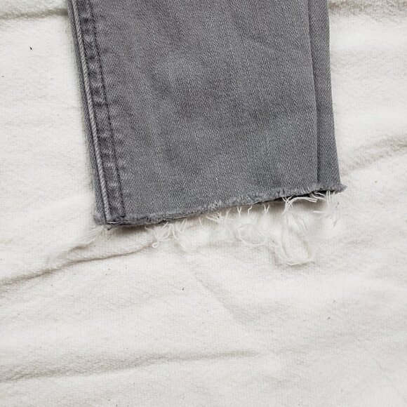 rag & bone Grey Skinny Jeans Size 27 Raw Hem Distressed Low Rise Grunge Denim - Picture 12 of 16